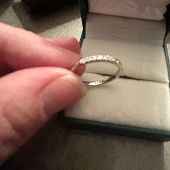 Jewelry - Moissanite half eternity band 5.5 sterling silver